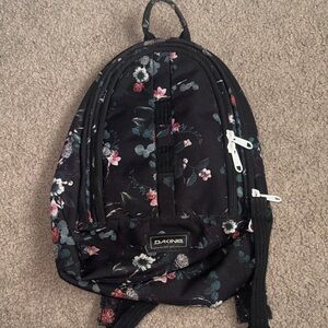 Dakine Mini Black and Pink Floral Backpack